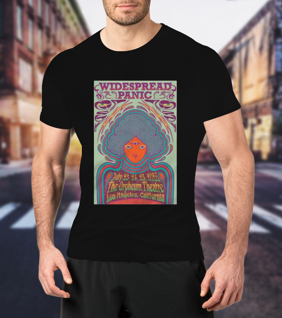Widespread Panic Orpheum Theatre Los Angeles July 23 25 2026 Psychedelic T-Shirt