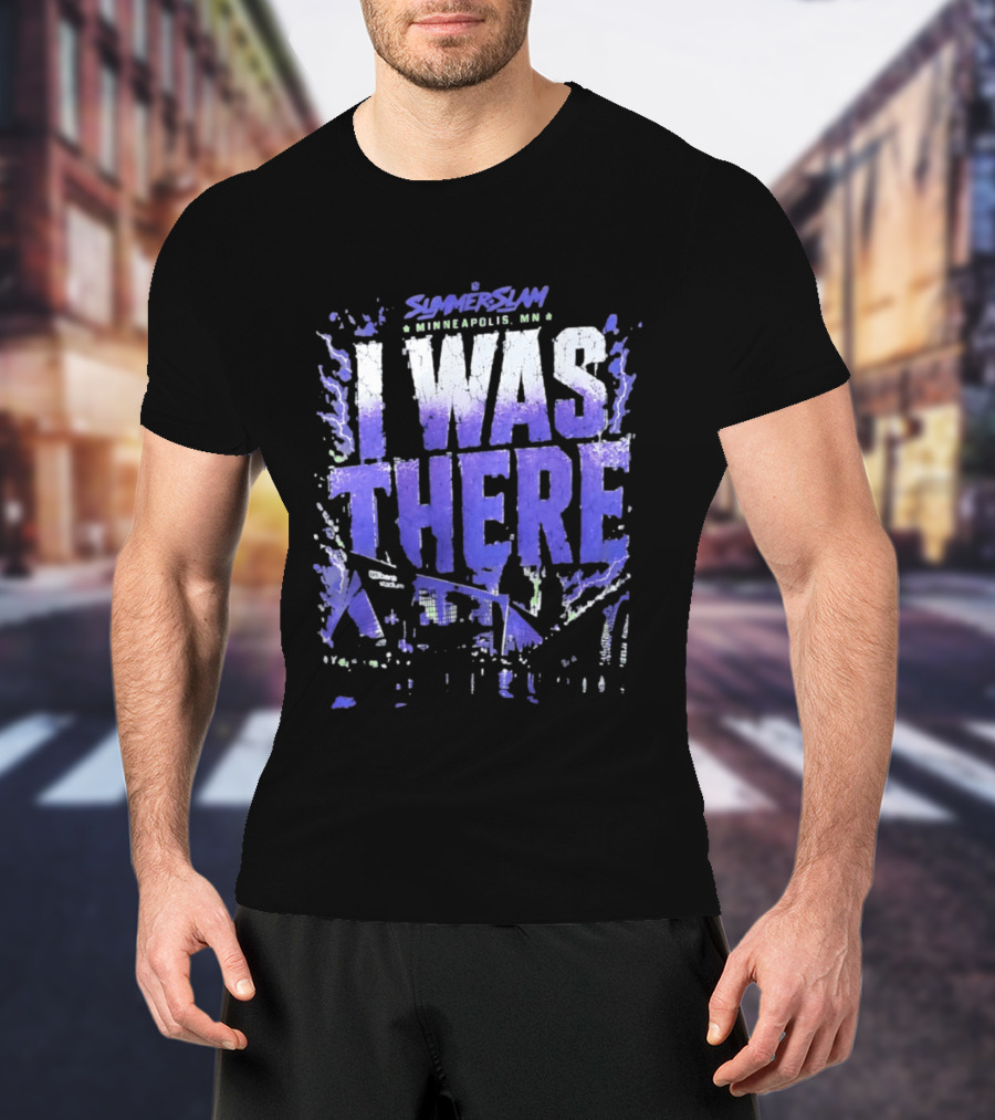 SummerSlam Minneapolis MN I Was There US Bank Stadium WWE Event T-Shirt