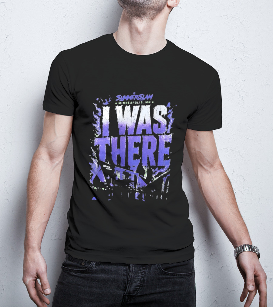 SummerSlam Minneapolis MN I Was There US Bank Stadium WWE Event T-Shirt