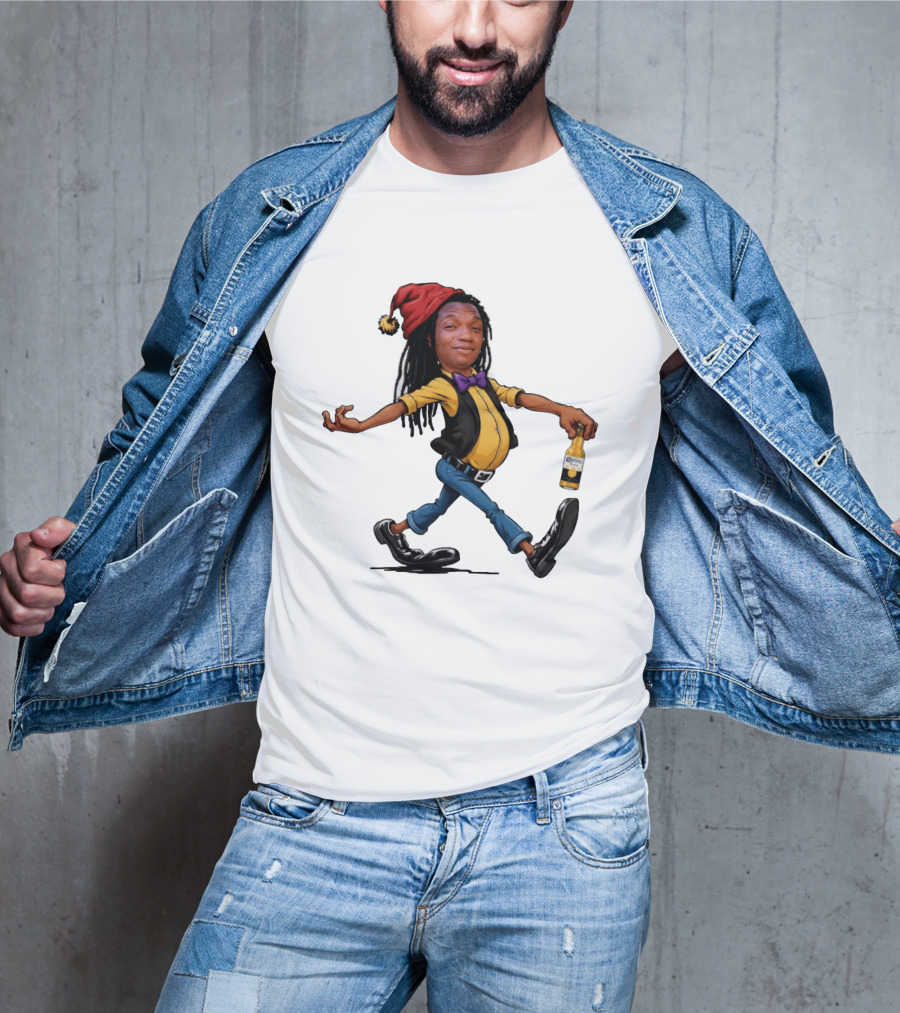 Caricature Man With Dreadlocks Holding Corona Extra Beer T-Shirt