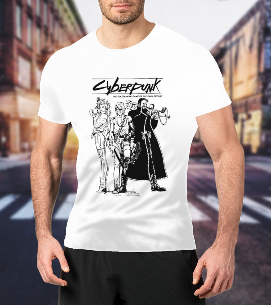 Cyberpunk The Roleplaying Game Of The Dark Future Silhouette Art Characters T-Shirt