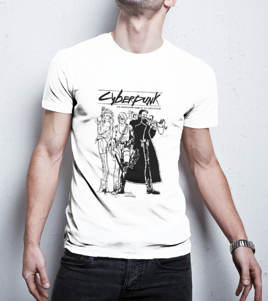 Cyberpunk The Roleplaying Game Of The Dark Future Silhouette Art Characters T-Shirt