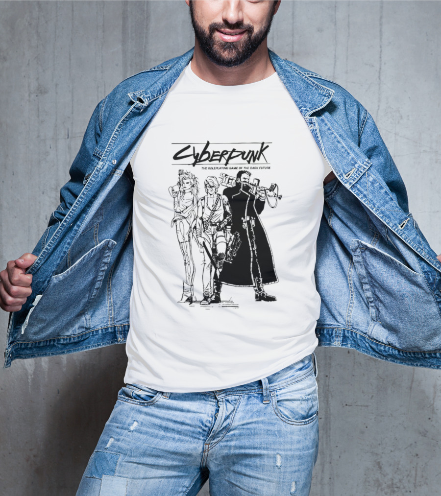 Cyberpunk The Roleplaying Game Of The Dark Future Silhouette Art Characters T-Shirt