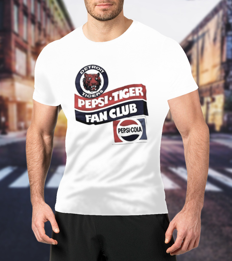 Detroit Tigers Pepsi Tiger Fan Club Pepsi Cola T-Shirt