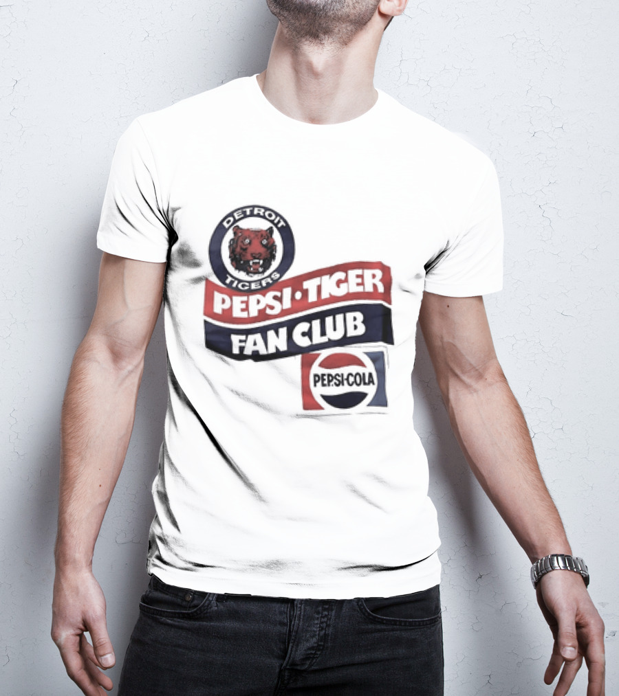 Detroit Tigers Pepsi Tiger Fan Club Pepsi Cola T-Shirt