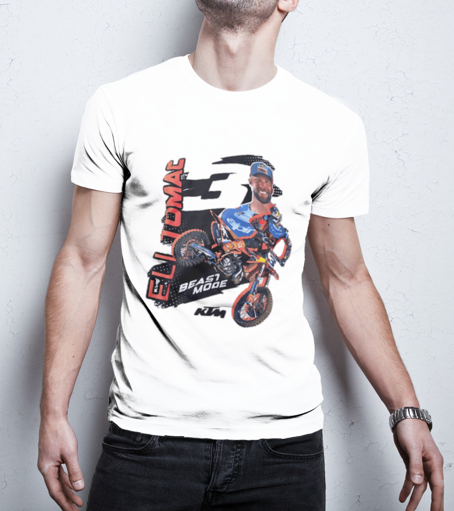 Eli Tomac Beast Mode KTM Motocross Supercross Racing 3 Pro Rider T-Shirt