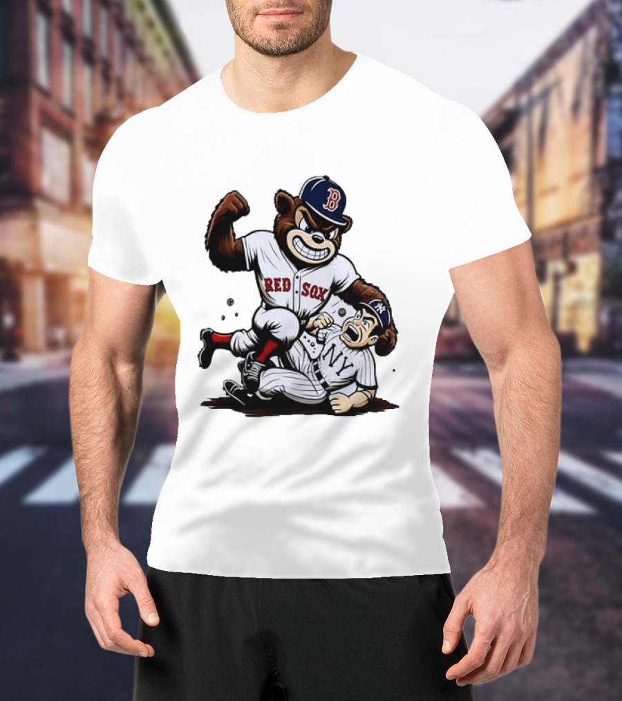 Red Sox Bear Vs NY Yankees Rivalry Showdown T-Shirt