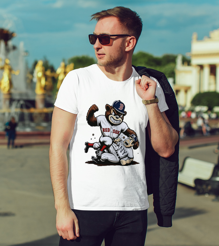 Red Sox Bear Vs NY Yankees Rivalry Showdown T-Shirt