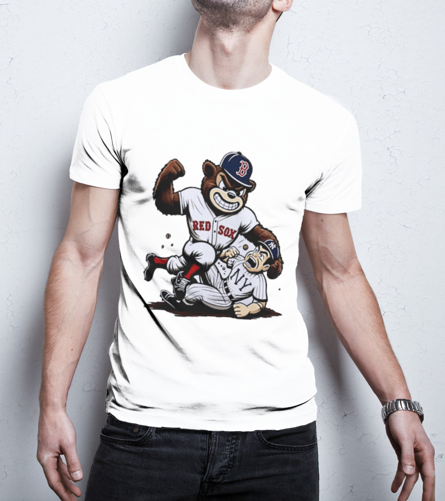 Red Sox Bear Vs NY Yankees Rivalry Showdown T-Shirt