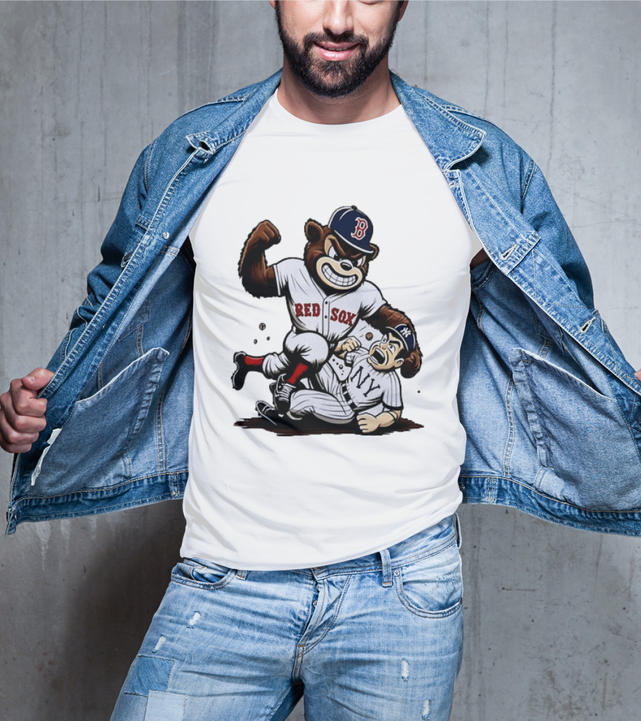 Red Sox Bear Vs NY Yankees Rivalry Showdown T-Shirt