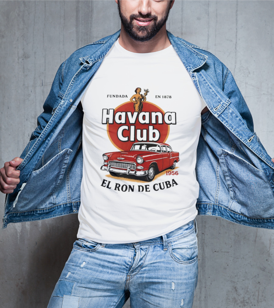 Havana Club Fundada En 1878 El Ron De Cuba 1956 Car T-Shirt