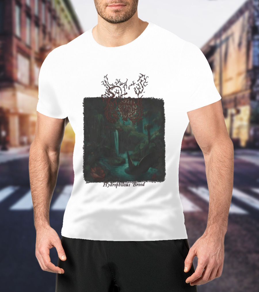 Sallow Hydrophilous Brood Metal Nightmare Forest Scene T-Shirt