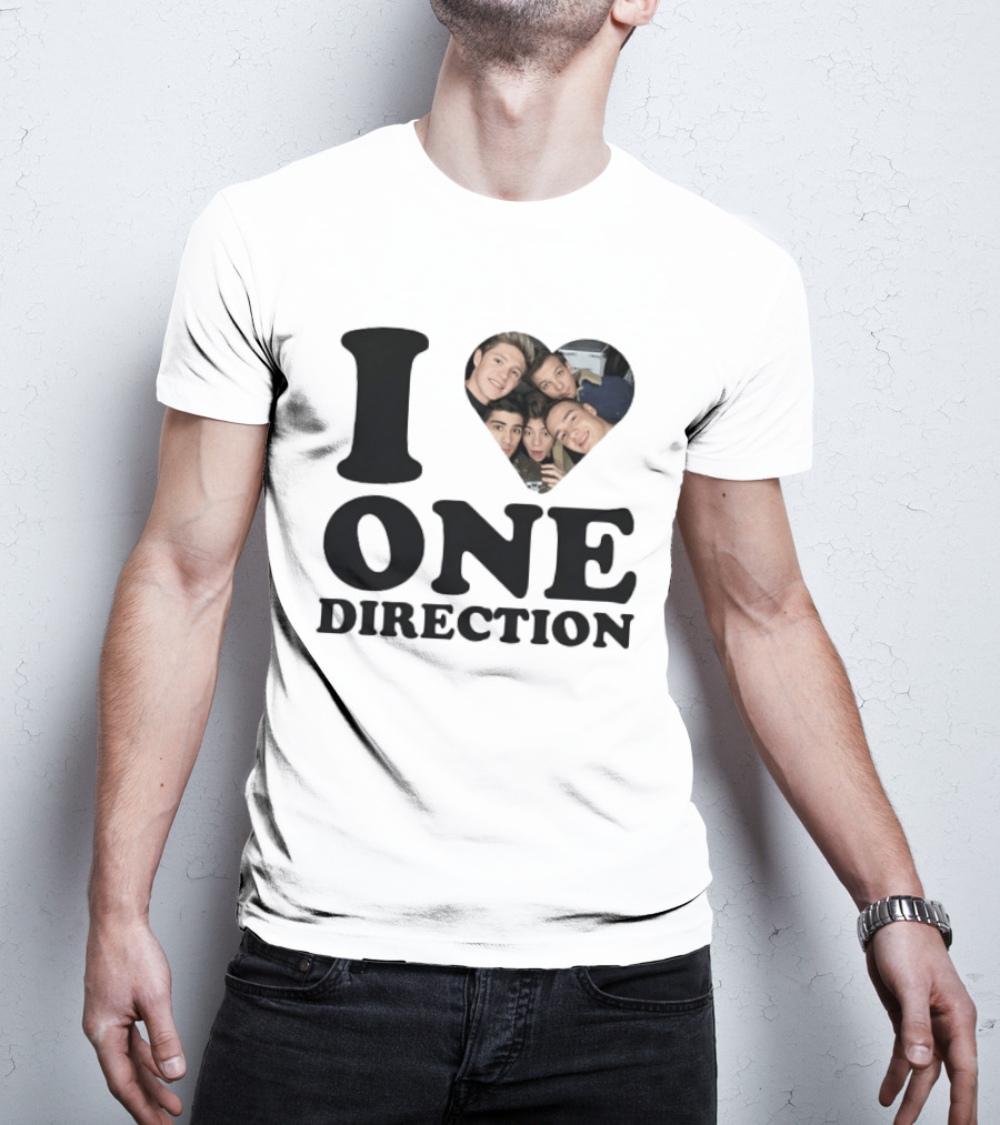 I Love One Direction Heart Niall Horan Band Photo T-Shirt