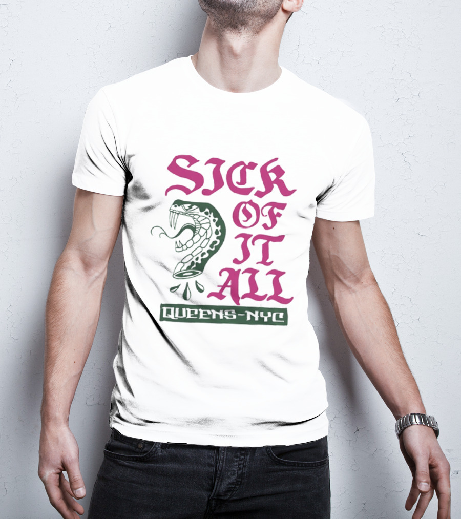 Sick Of It All Snake Queens NYC Hardcore Punk T-Shirt