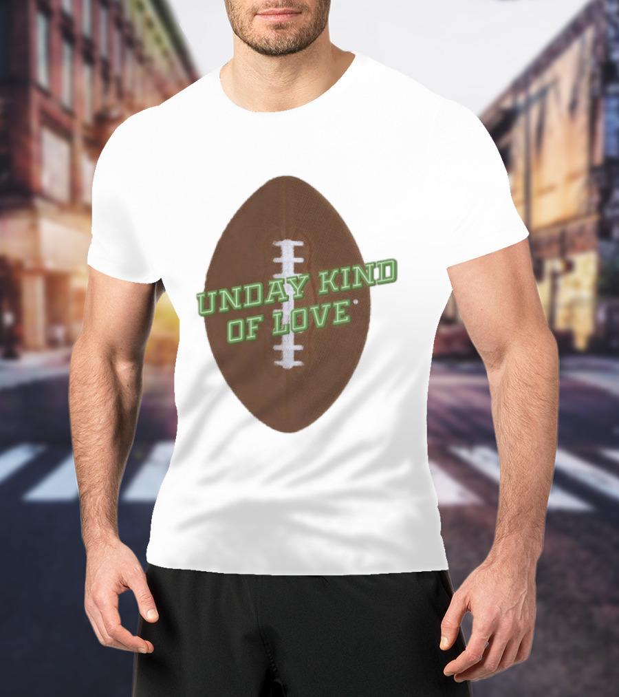 Sunday Kind Of Love Football Halftone Sports T-Shirt