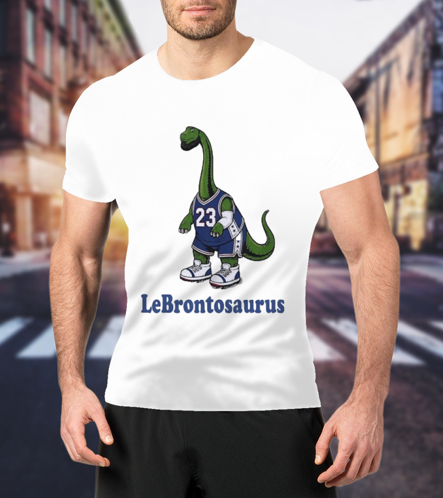 LeBrontosaurus Dinosaur Basketball Jersey Number 23 T-Shirt