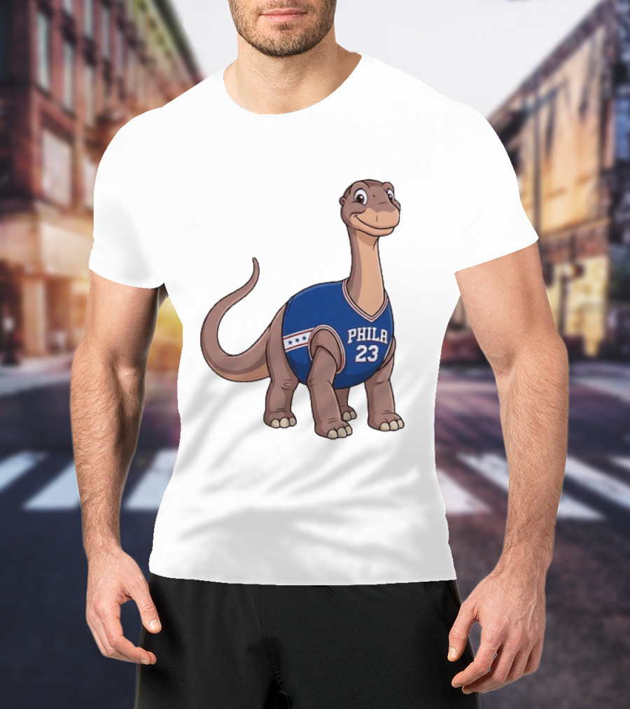 Philadelphia 76ers Littlefoot Dinosaur LeBron James 23 T-Shirt