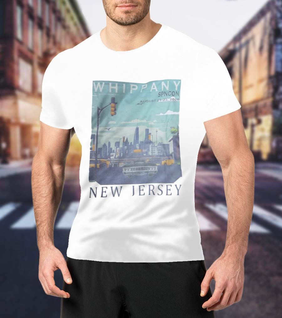 Whippany SPNCON August 21 23 2026 New Jersey Supernatural Convention Skyline Car Traffic Light T-Shirt