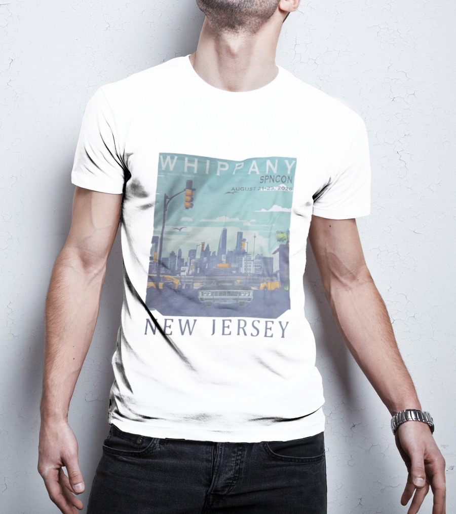 Whippany SPNCON August 21 23 2026 New Jersey Supernatural Convention Skyline Car Traffic Light T-Shirt