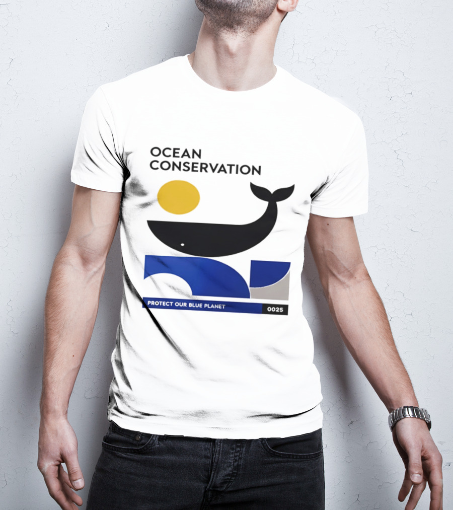 Ocean Conservation Whale Graphic Protect Our Blue Planet T-Shirt