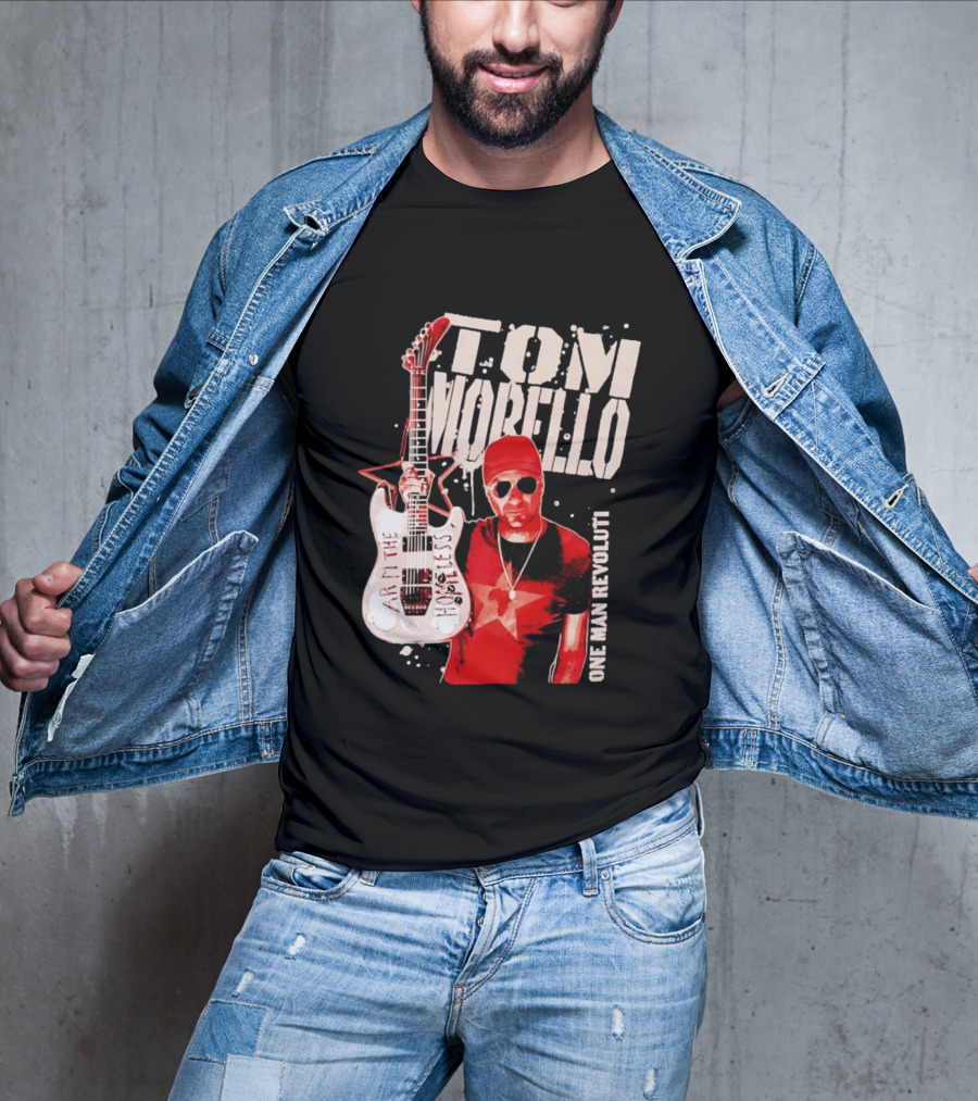 Tom Morello Arm The Homeless Guitar One Man Revolution Red Star T-Shirt