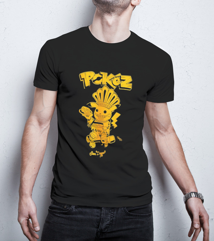 Pikachu Pokez San Diego Skateboard Taco Fun T-Shirt
