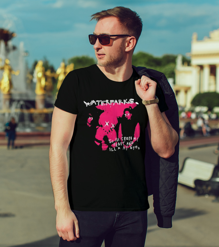 Waterparks So I'll Cross My Heart And I'll X My Eyes Pink Character X Eyes T-Shirt