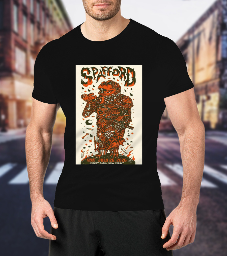 Spafford Asbury Park New Jersey Concert July 26 2026 Skeleton Spacesuit T-Shirt