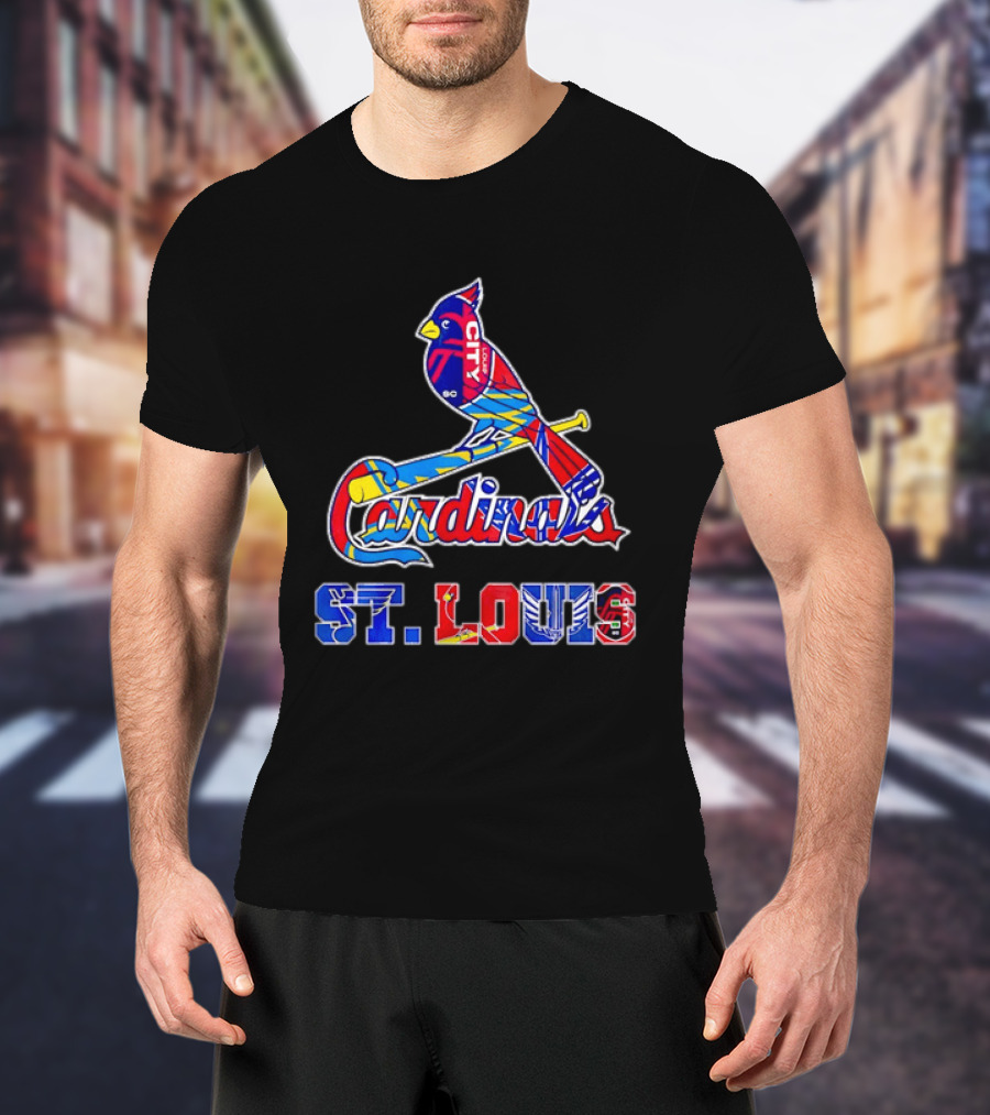 St Louis Cardinals City SC Soccer Baseball T-Shirt