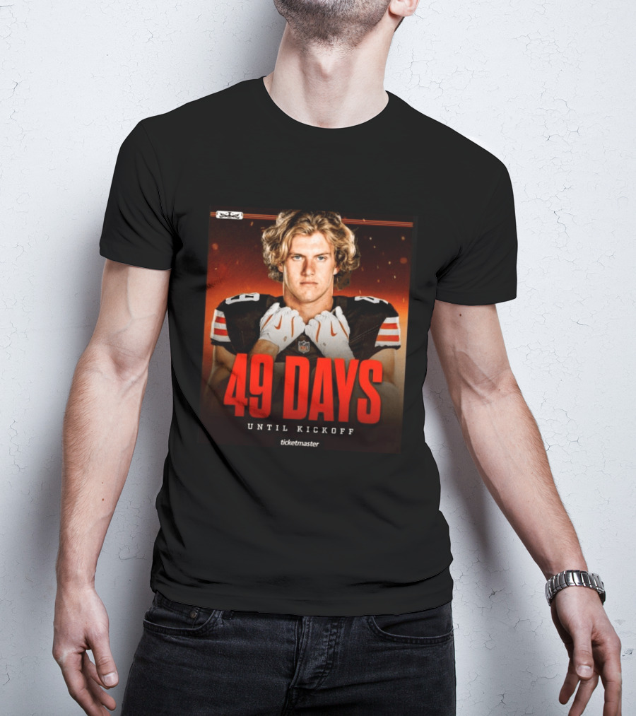 49 Days Until Kickoff NFL Countdown Ticketmaster Promotion T-Shirt