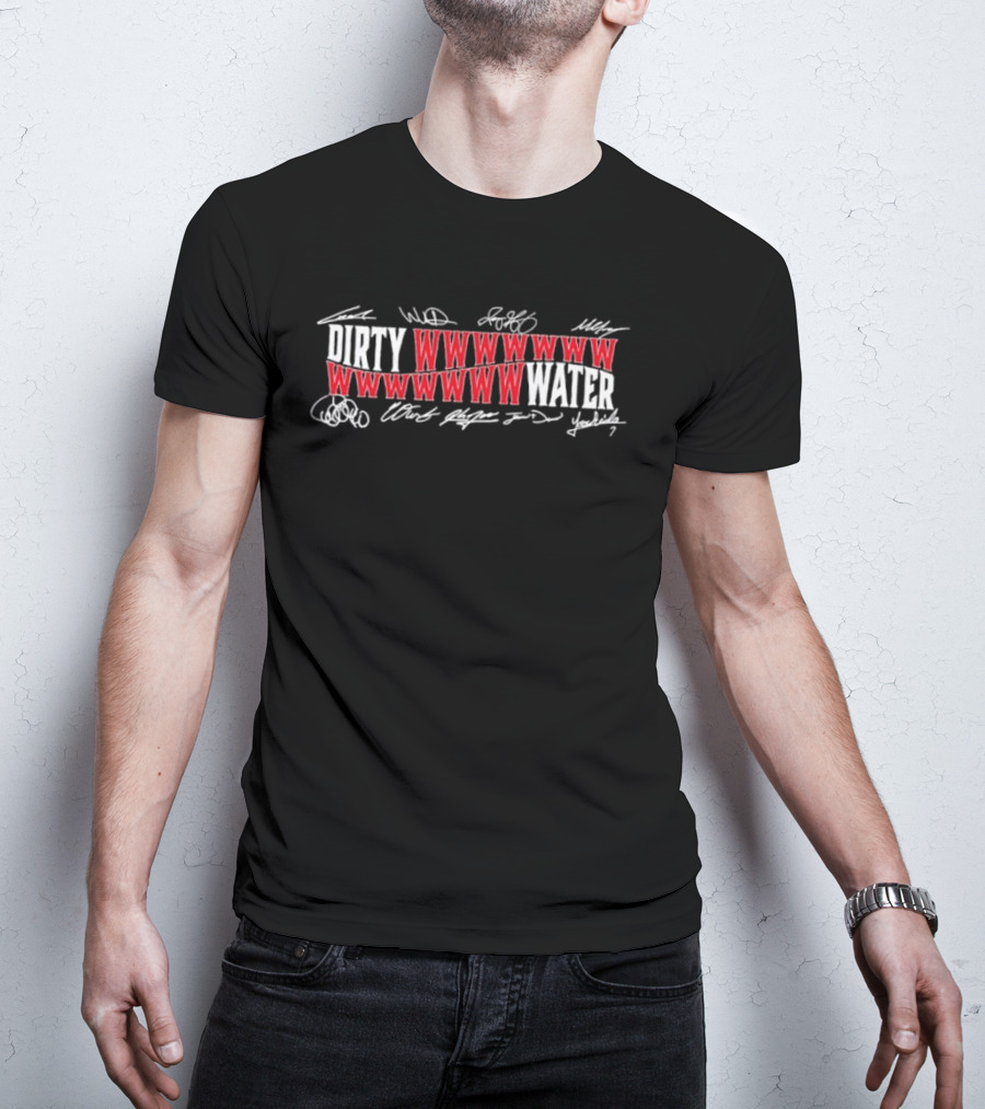 Boston Red Sox Dirty Water WWWWW Signature Roster MLB T-Shirt