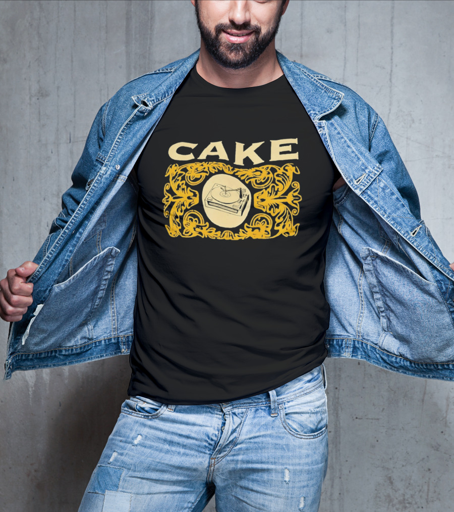 Cake Band Turntable Vintage Alternative Rock Music T-Shirt