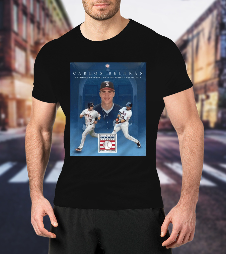 Carlos Beltrán National Baseball Hall Of Fame Class Of 2026 Induction MLB Star Recognition T-Shirt