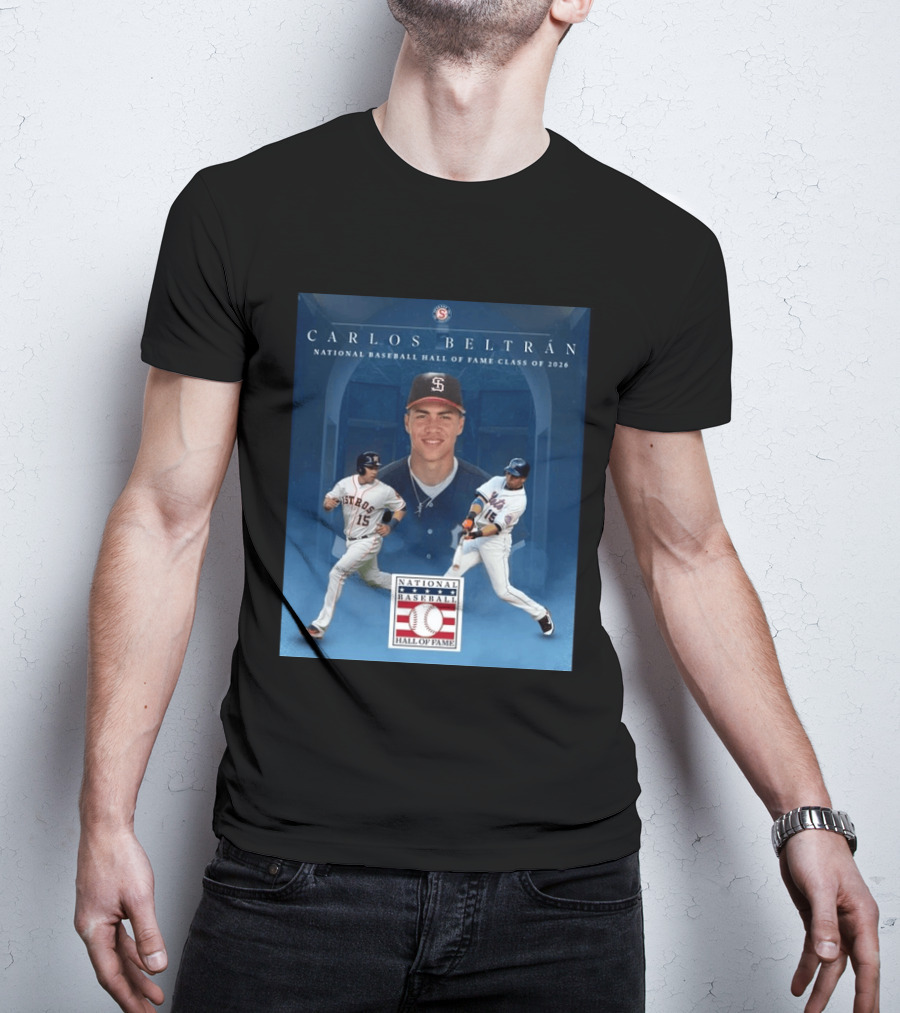 Carlos Beltrán National Baseball Hall Of Fame Class Of 2026 Induction MLB Star Recognition T-Shirt