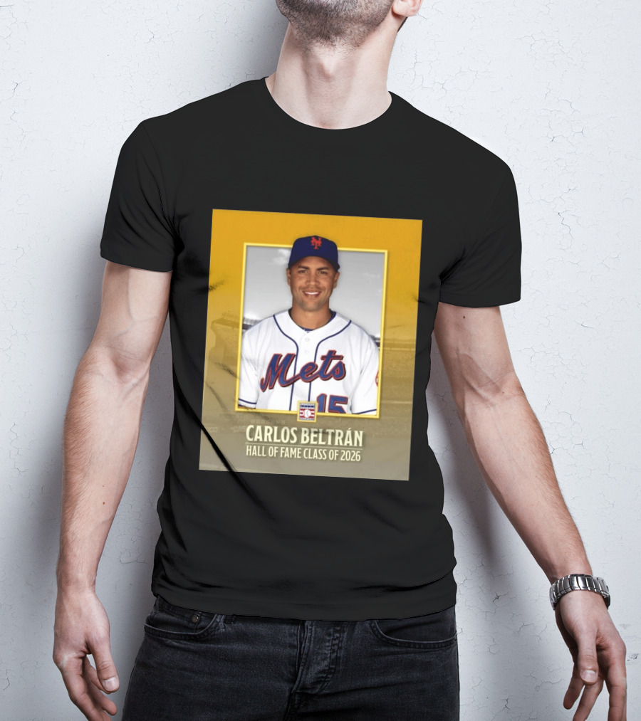 Carlos Beltrán Mets Hall Of Fame Class Of 2026 Induction T-Shirt
