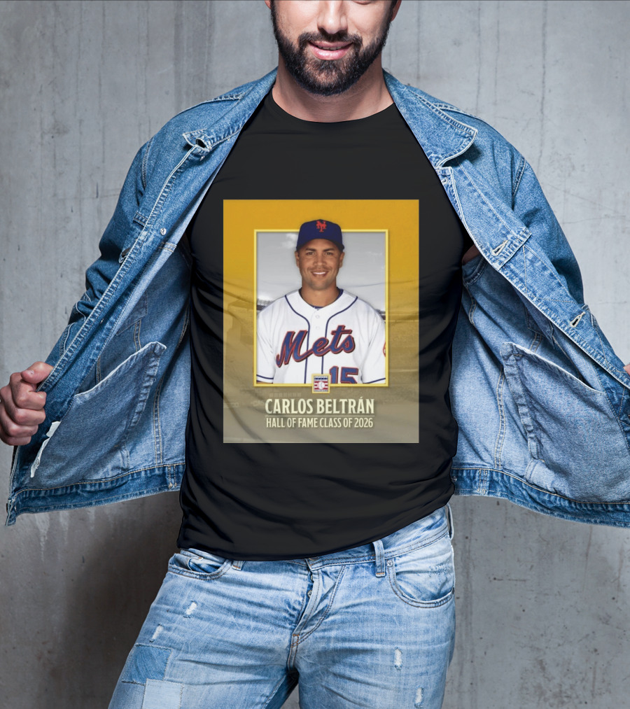 Carlos Beltrán Mets Hall Of Fame Class Of 2026 Induction T-Shirt