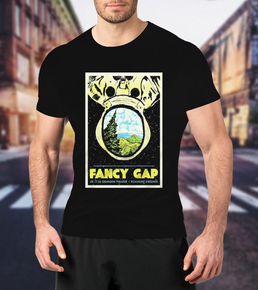 Fancy Gap 09.17.26 Grandin Theater Roanoke Virginia Astronaut Scenic Vista T-Shirt