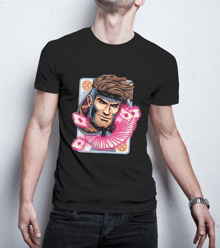 Marvel Gambit X Men Playing Card Super Hero T-Shirt