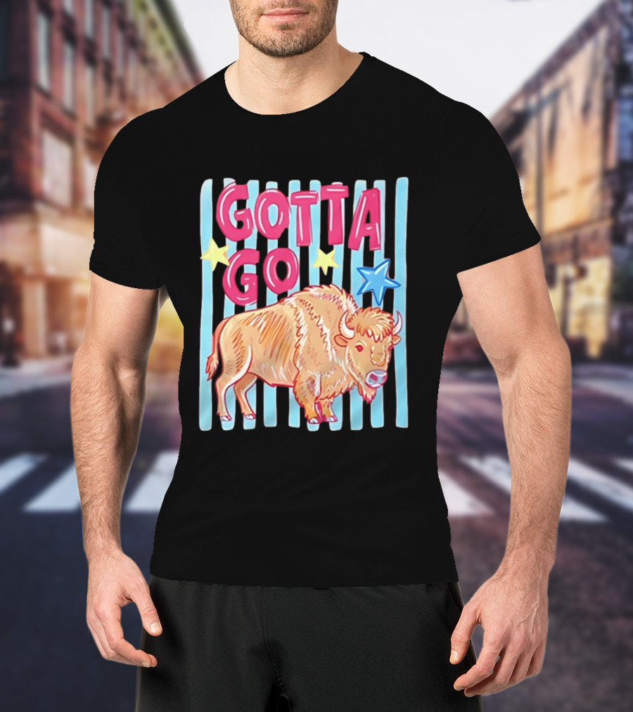 Gotta Go Buffalo Stars Stripes Wildlife Bison T-Shirt
