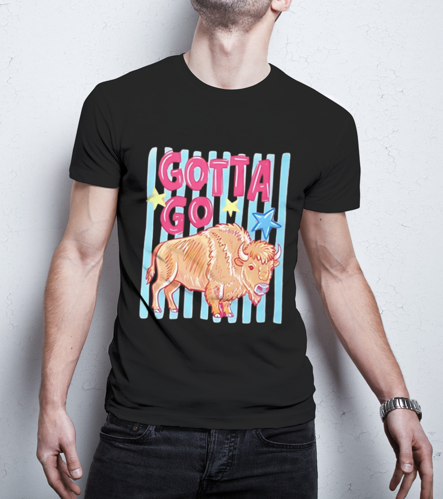 Gotta Go Buffalo Stars Stripes Wildlife Bison T-Shirt