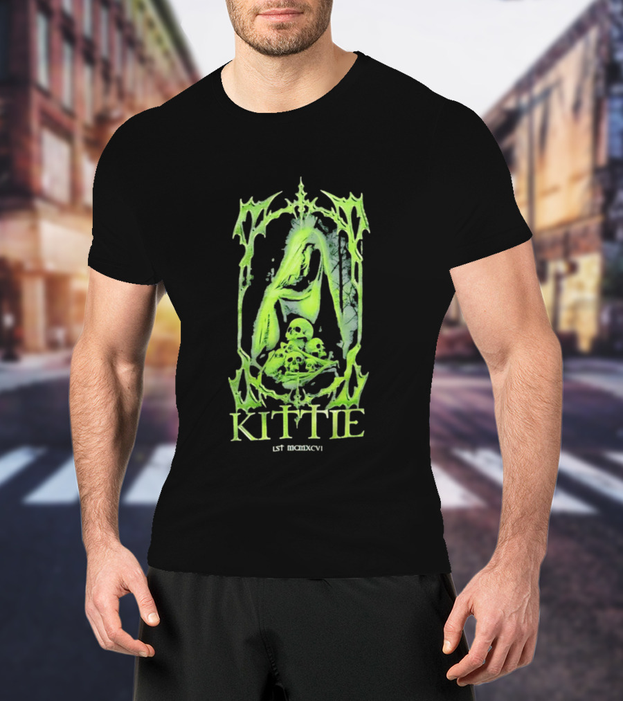 Kittie Est MCMXCVI Gothic Skull Reaper Band Nu Metal T-Shirt