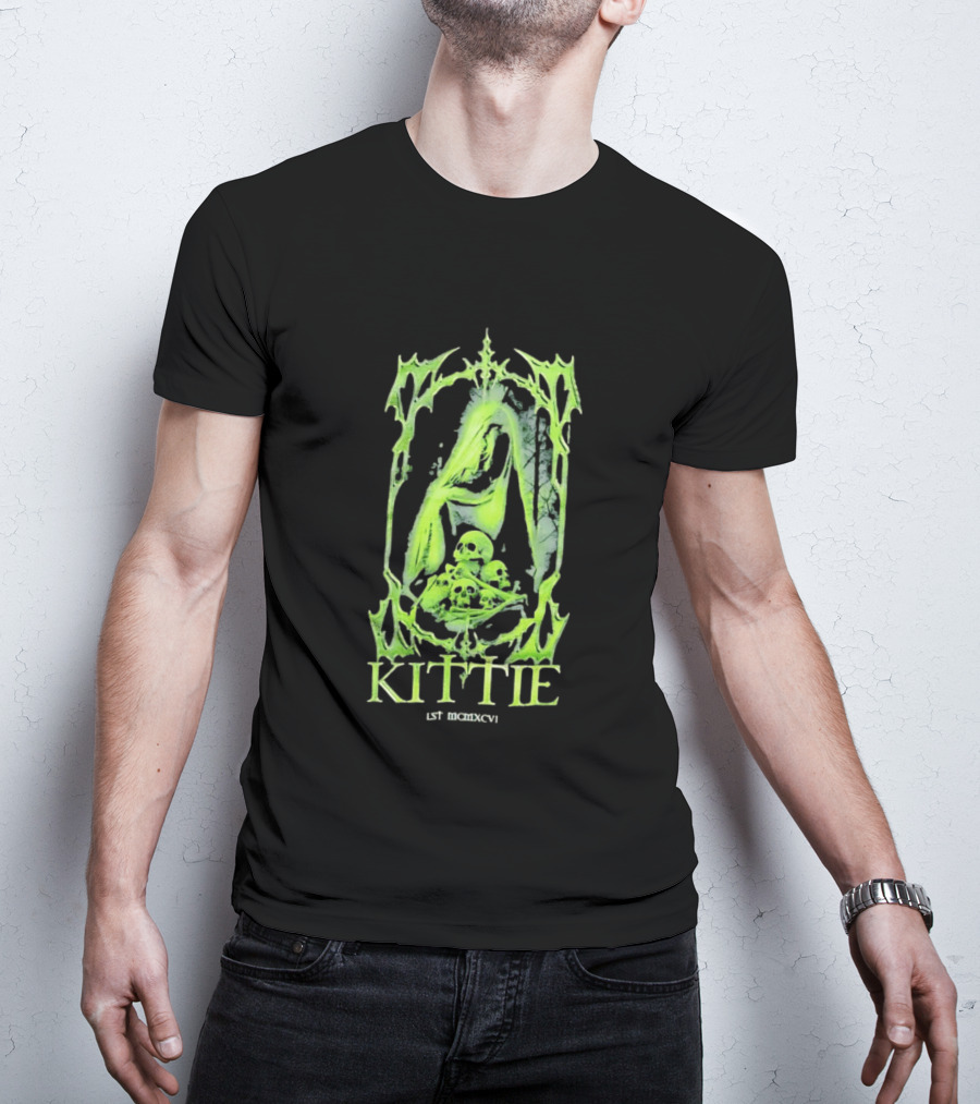 Kittie Est MCMXCVI Gothic Skull Reaper Band Nu Metal T-Shirt