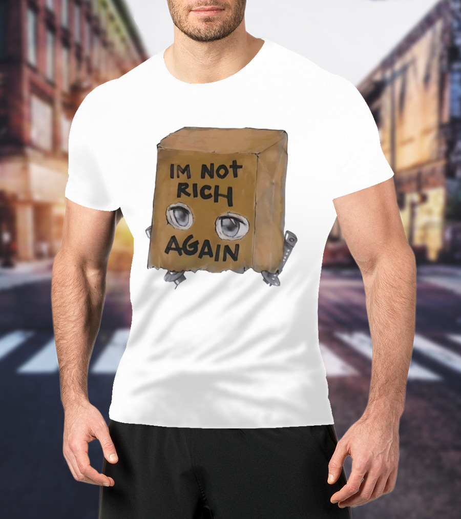 I'm Not Rich Again Paper Bag Anime Eyes T-Shirt