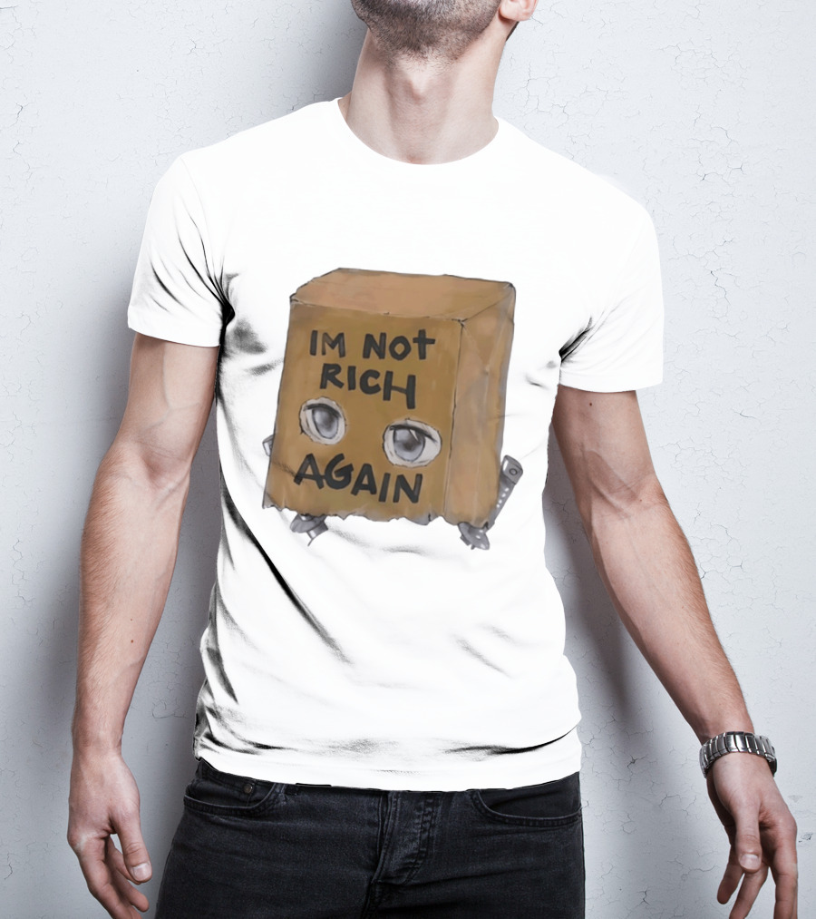 I'm Not Rich Again Paper Bag Anime Eyes T-Shirt