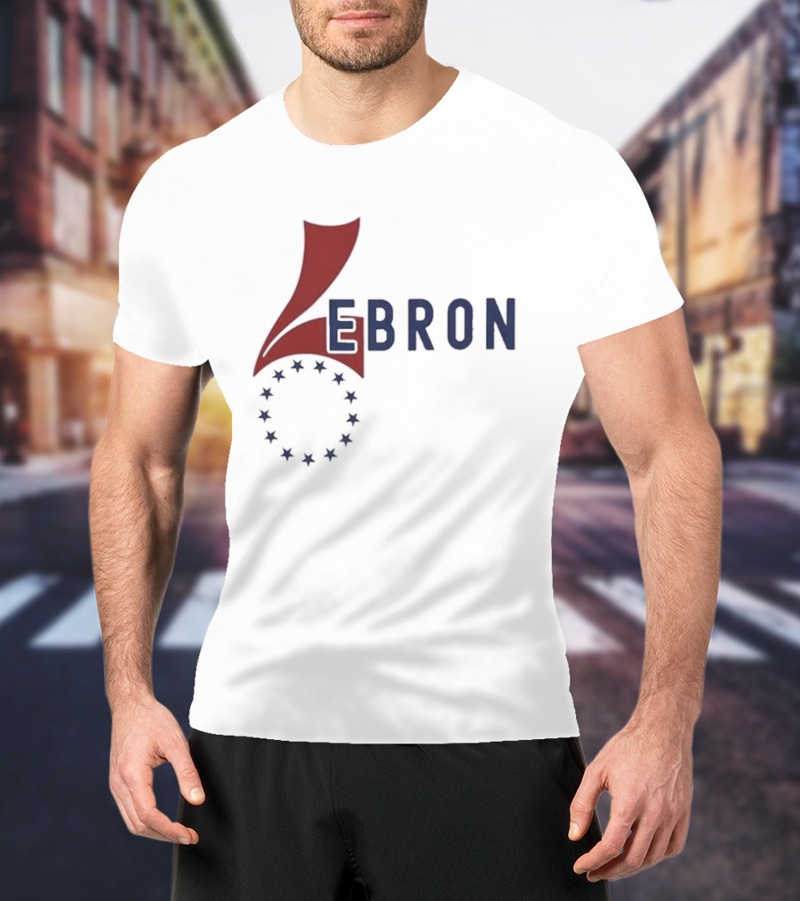 Lebron James 76ers Inspired Logo With Star Circle T-Shirt