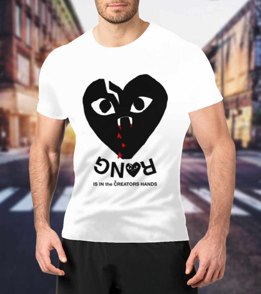 Revenge Store Rvg White Heart Eyes Fangs Red Drip T-Shirt