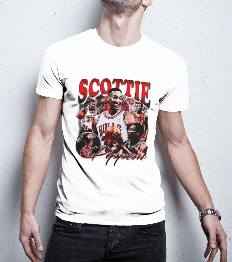 Scottie Pippen Chicago Bulls Basketball Legend 33 T-Shirt