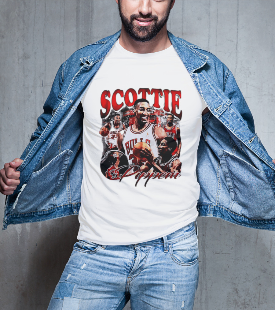 Scottie Pippen Chicago Bulls Basketball Legend 33 T-Shirt