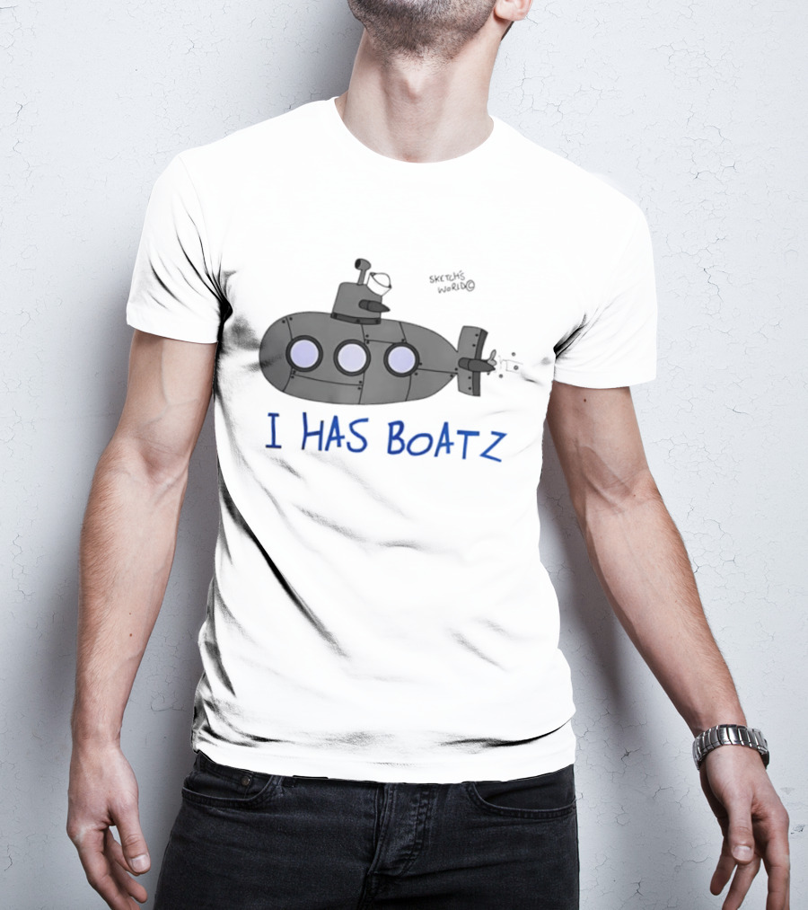 Submarine I Has Boatz Cartoon Meme Smosh Inside Joke T-Shirt