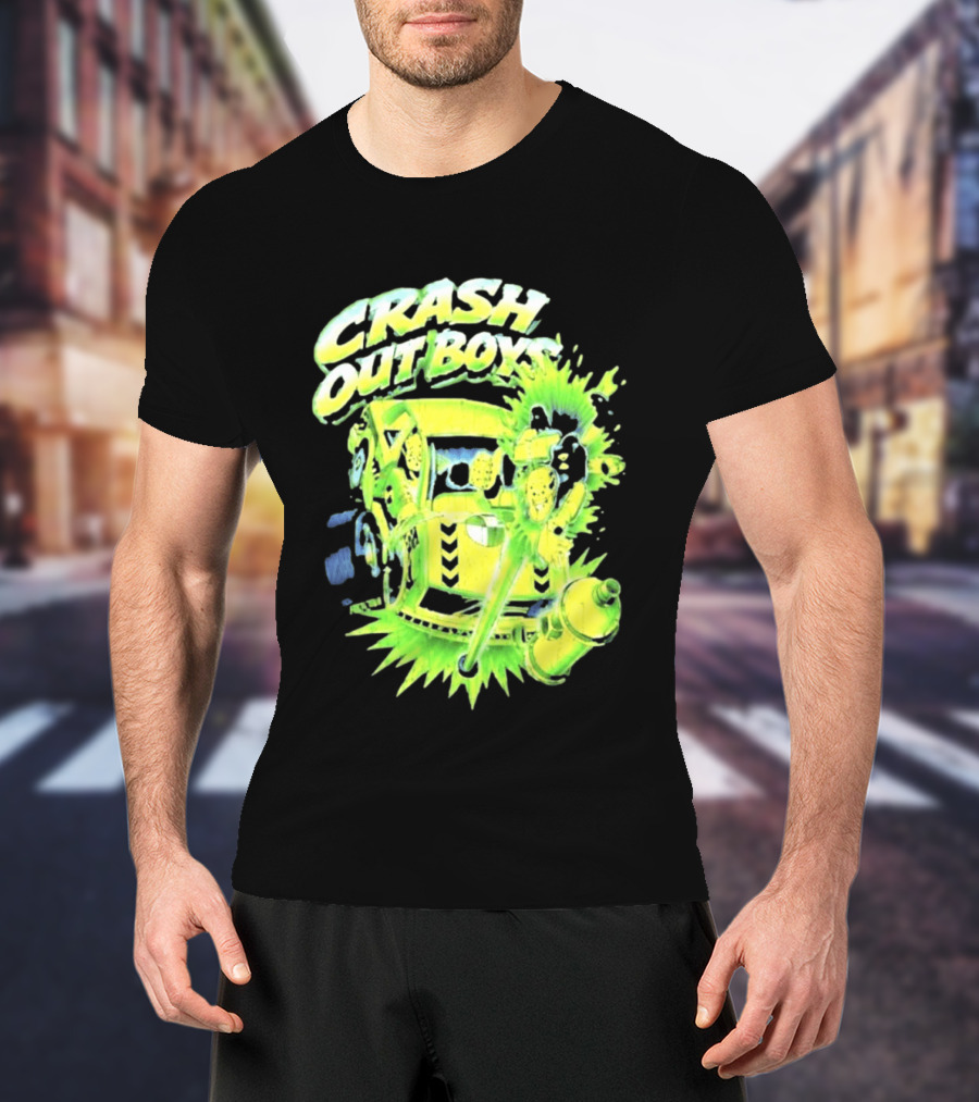 Adrien Broner Crash Out Boys Reven Brand Explosive Cartoon Car Scene T-Shirt